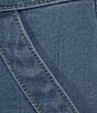 Color:Denim - Image 4 - Denim Frayed Cropped Flare Leg Jeans
