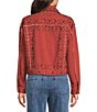 John Mark Denim Stud Point Collar Long Sleeve Button Front Jacket - Image 2