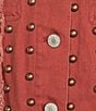 John Mark Denim Stud Point Collar Long Sleeve Button Front Jacket - Image 4