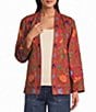 John Mark Floral Embroidered Long Sleeve Open-Front Jacket - Image 1