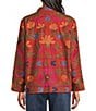 John Mark Floral Embroidered Long Sleeve Open-Front Jacket - Image 2