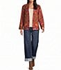 John Mark Floral Embroidered Long Sleeve Open-Front Jacket - Image 3