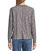 John Mark Knit Space Dyed Round Neck Long Sleeve Top - Image 2