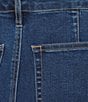 John Mark Mid Waist Wide Leg Patch Pocket Wide Leg Denim Pants, Color:Dark Denim - Image 6