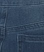 Color:Medium Denim - Image 3 - Petite Size Flare Leg Stretch Denim Pull-On Jeans