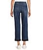 John Mark Petite Size High Rise Tiered Fringe Hem Crop Jeans, Color:Medium Denim - Image 2