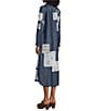John Mark Petite Size Mixed-Media Embroidered Floral Eyelet Patchwork Button-Front Shirt Dress - Image 4