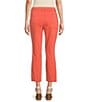 Color:Coral - Image 2 - Petite Size Stretch Straight Leg Pants