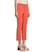 John Mark Petite Size Stretch Straight Leg Pants, Color:Coral - Image 3