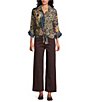 John Mark Petite Size Woven Wide Leg Jeans - Image 3
