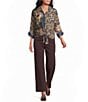 John Mark Petite Size Woven Wide Leg Jeans - Image 3