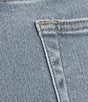 Color:Light Denim - Image 4 - Plus Size 5 Pocket Flare Leg Frayed Hem Distressed Jeans