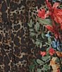 John Mark Plus Size Animal Skin Floral Multi Print Point Collar Long Roll-Tab Sleeve Button Front Tunic, Color:Animal Skin Multi - Image 10