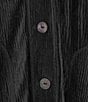 John Mark Plus Size Coordinating Woven Long Sleeve Button-Front Cardigan, Color:Black - Image 4