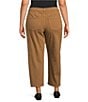 John Mark Plus Size Cotton-Blend Straight Leg Pants, Color:Rich Camel - Image 2
