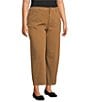 John Mark Plus Size Cotton-Blend Straight Leg Pants, Color:Rich Camel - Image 3