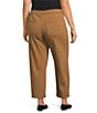 John Mark Plus Size Cotton-Blend Straight Leg Pants, Color:Rich Camel - Image 4