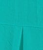 Color:Green Aqua - Image 5 - Plus Size Crinkle Short Dolman Sleeve Point Collar Button Front Shirt
