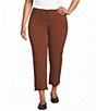 John Mark Plus Size Denim Straight Leg Ankle Jeans - Image 1