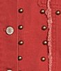 John Mark Plus Size Denim Stud Point Collar Long Sleeve Button Front Jacket - Image 4