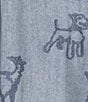 John Mark Plus Size Dog Embroidered Wire Collar 3/4 Cinched Sleeve Tunic - Image 5