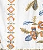 John Mark Plus Size Embroidered Floral Point Collar Short Sleeve Button-Front Blouse - Image 6
