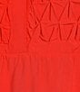 John Mark Plus Size Embroidered Split-Neck 3/4 Ruffle Flounce Sleeve Tunic, Color:Orange Crush - Image 4