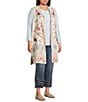 John Mark Plus Size Multi Floral Mandala Embroidery Open-Front Hooded Vest - Image 3