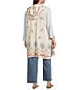 John Mark Plus Size Multi Floral Mandala Embroidery Open-Front Hooded Vest - Image 4