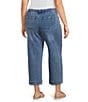 John Mark Plus Size Patch Pocket Wide Leg Denim Jeans - Image 4