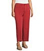 John Mark Plus Size Pintuck Detailed Wide Leg Pants, Color:Red Clay - Image 3