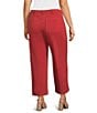 John Mark Plus Size Pintuck Detailed Wide Leg Pants, Color:Red Clay - Image 4