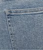 John Mark Plus Size Scalloped Raw Hem 5-Pocket Ankle Jeans, Color:Denim - Image 4