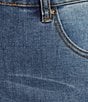 John Mark Plus Size Straight Leg 5-Pocket Fringe Hem Crop Jeans, Color:Denim - Image 4