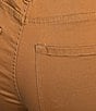 John Mark Plus Size Straight Leg 5-Pocket Fringe Hem Crop Jeans, Color:Camel - Image 7