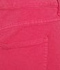 Color:Fuchsia - Image 5 - Plus Size Straight Leg Frayed Hem Cropped Pants