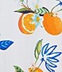 John Mark Plus Size Tropical Fruit Point Collar Short Sleeve Wide Tunic, Color:White - Image 6