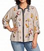 John Mark Plus Size Western Novelty Point Collar Long-Roll Tab Sleeve Snap Front Shirt - Image 3