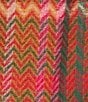 John Mark Plus Size Woven Chevron Pattern Point Collar Long Sleeve Fringe Hem Button Front Jacket - Image 4