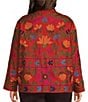 John Mark Plus Size Woven Floral Embroidered Long Sleeve Open-Front Jacket - Image 2