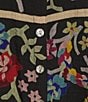 John Mark Plus Size Woven Floral Print Embroidered Wire Collar 3/4 Cinched Sleeve Button Front Shirt - Image 5