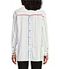 John Mark Point Collar Long Sleeve Stripe Button Front Shirt, Color:Multi - Image 2