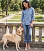 John Mark Straight Leg 5-Pocket Fringe Hem Crop Jeans - Image 4