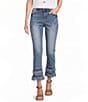 John Mark Straight Leg 5-Pocket Fringe Hem Crop Jeans - Image 1