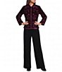 John Mark Velvet Wide Leg Smocked Waist Pull-On Pants - Image 3