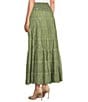 John Mark Vintage Wash Tiered A-Line Maxi Skirt, Color:Sage - Image 4