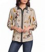 John Mark Western Novelty Point Collar Long-Roll Tab Sleeve Snap Front Shirt - Image 1