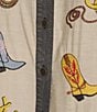 John Mark Western Novelty Point Collar Long-Roll Tab Sleeve Snap Front Shirt - Image 5