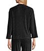 John Mark Woven Coordinating Long Sleeve Button-Front Cardigan, Color:Black - Image 2