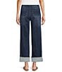 John Mark Woven Denim Wide Leg With Folded Cuff Jeans - Image 2